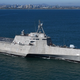 Littoral Combat Ship USS Montgomery departing San Diego, June 2018.